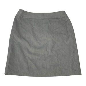 Anne Klein Womens Gray A-Line Skirt Size 14P Polyester Blend